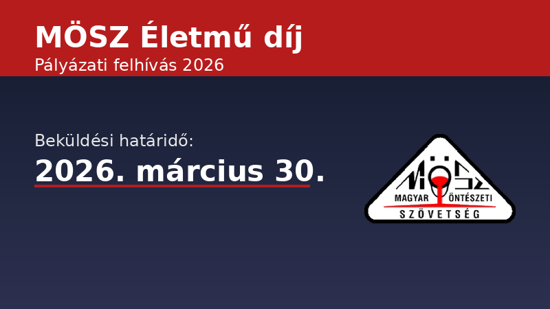 MÖSZ Életmű díj – Pályázati felhívás (2026)